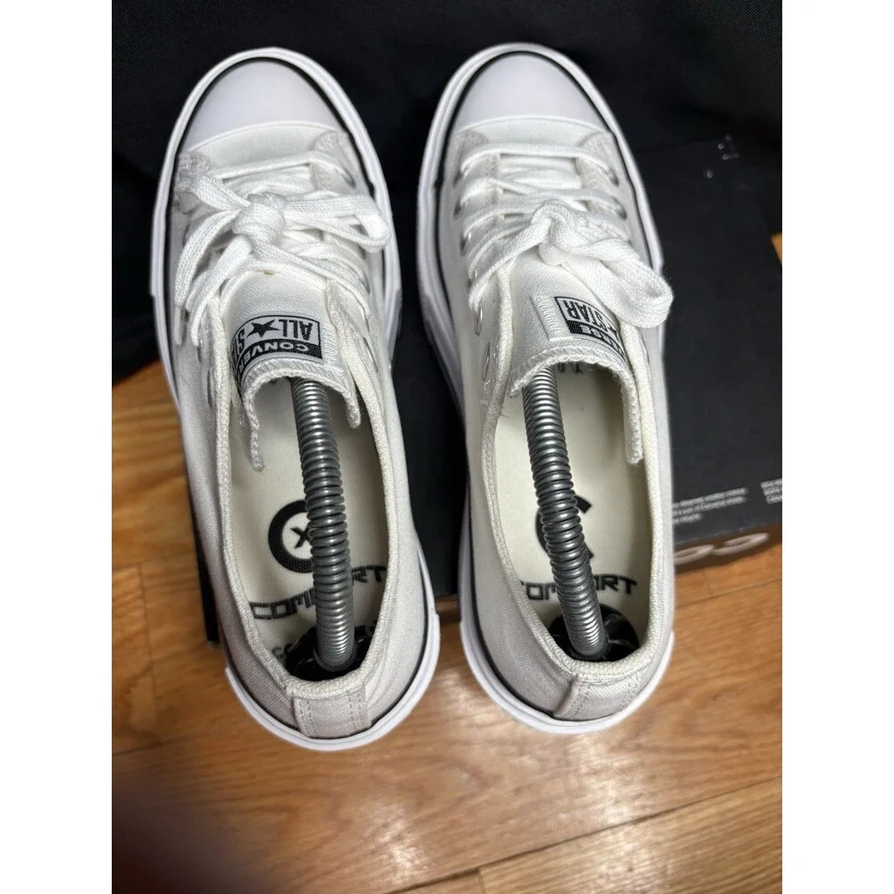 Converse Chuck Taylor All Star Lift Double Stack Platform White Size 9.5 NIB